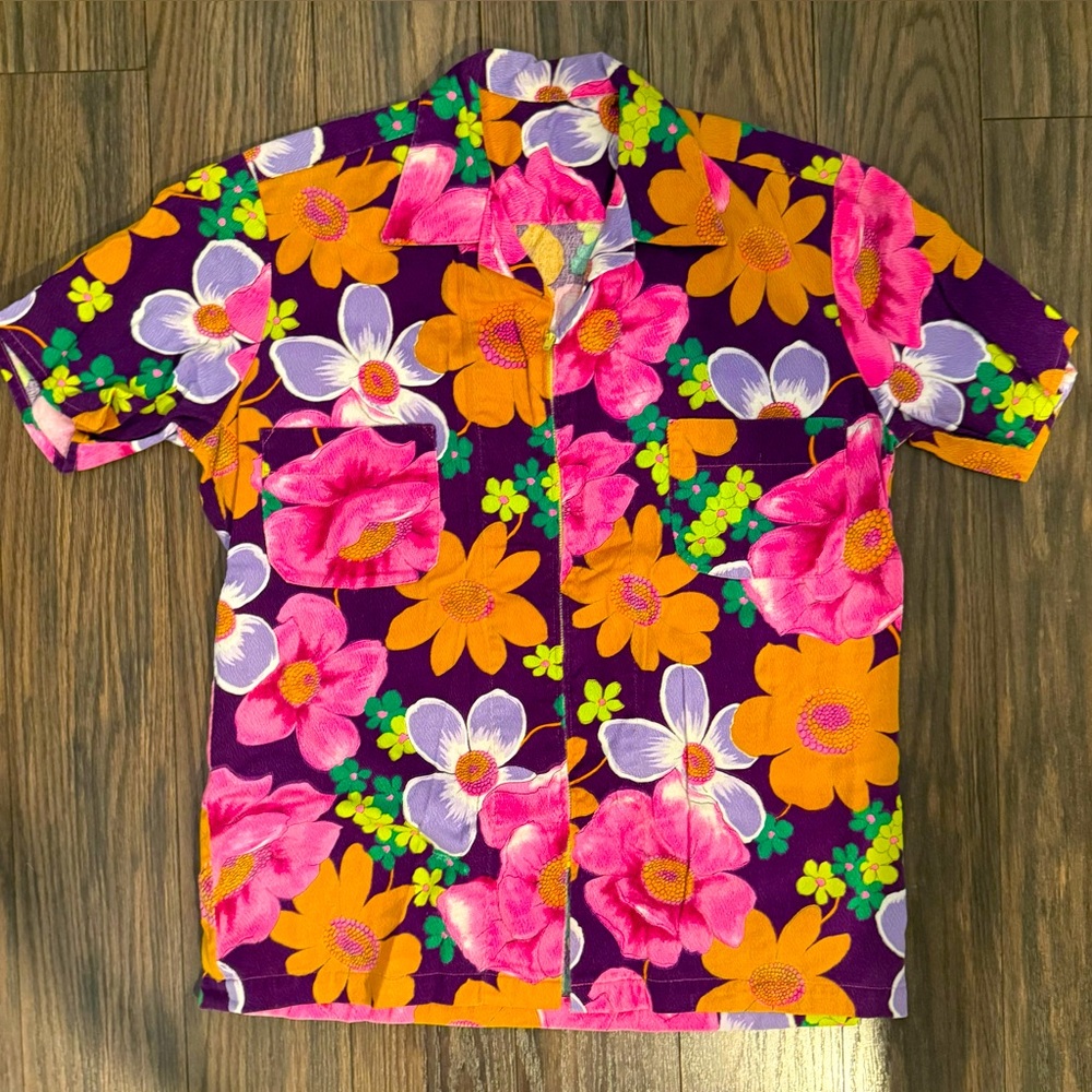 Vintage Hawaiian Shirt Zip-Up